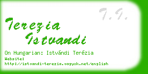 terezia istvandi business card