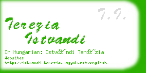 terezia istvandi business card